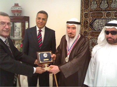 Abid Iraqi on The Chairman Of The Board Of Trustees Of Alhuraa   University Met With